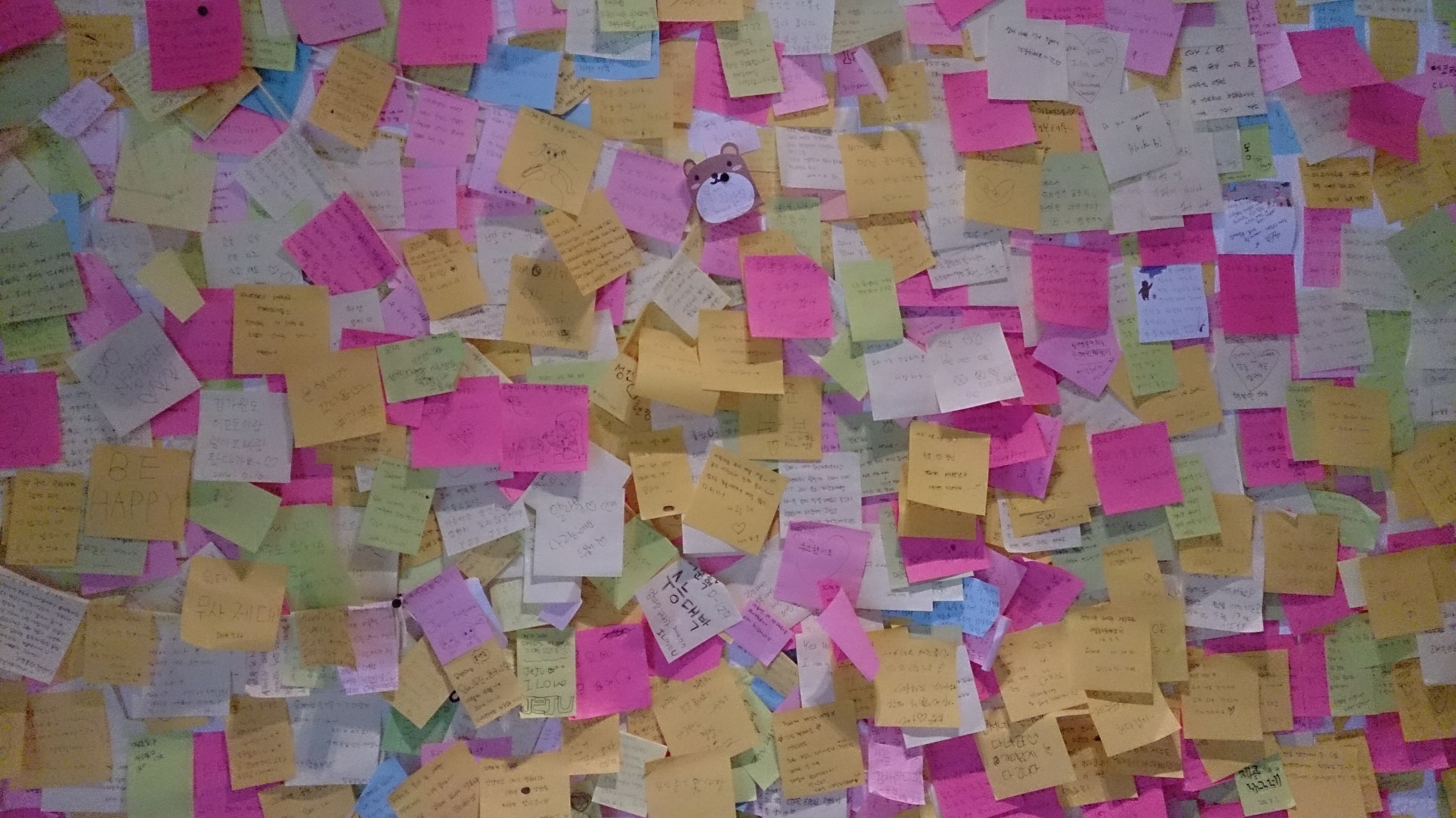 Sticky notes on a wall representing sprint planning assumptions