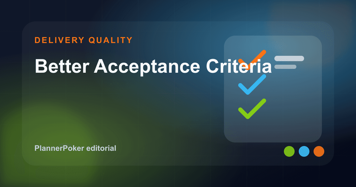 Original PlannerPoker cover illustration: Better Acceptance Criteria.