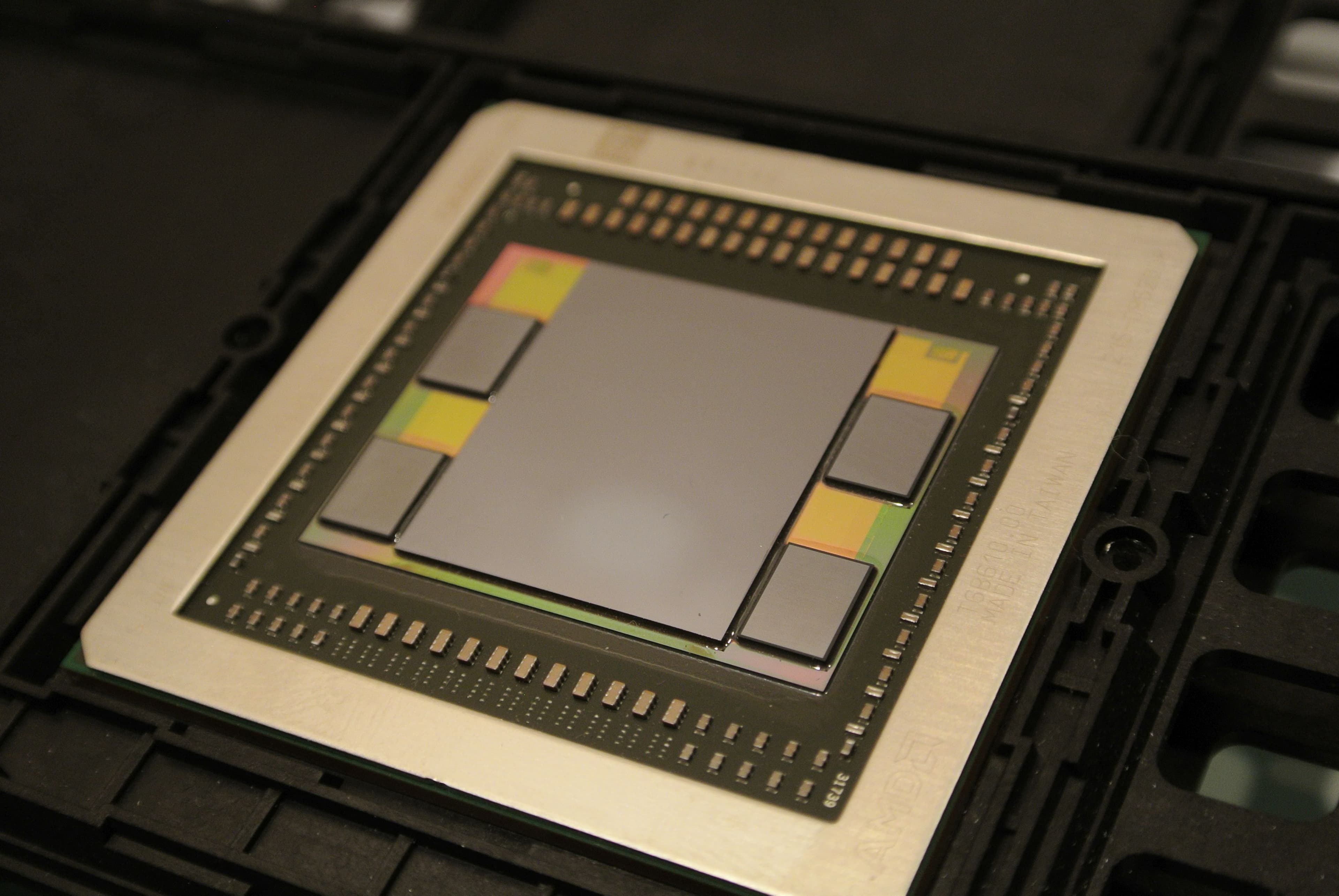 A GPU package with high bandwidth memory representing AI memory infrastructure
